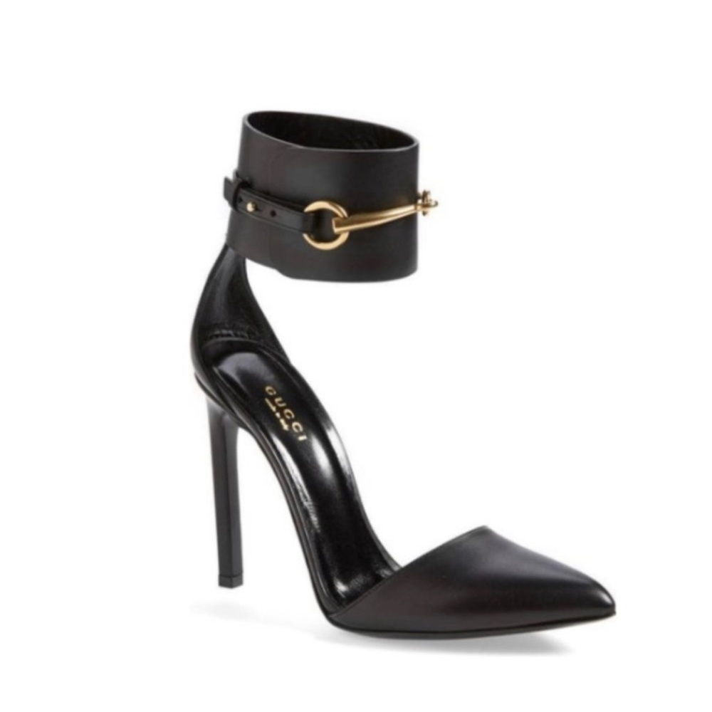 Gucci Black and Gold Heels